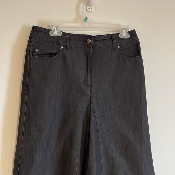 Y2K Tech Grunge Maxi Skirt 8 Black VTG Flare Appraisal Bell Rave 2000s Alt Edgy - Picture 3 of 12